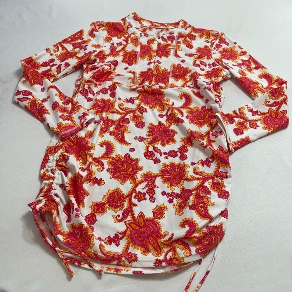 Cabana Life Paisley Tunic Top Size Large